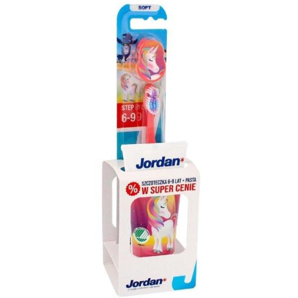 Jordan Junior 6-9 lat zestaw szczoteczka do zębów Soft + pasta 50ml 