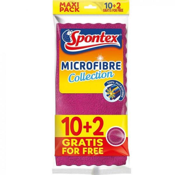 Spontex Microfibre Collection XXL ściereczki z mikrofibry 10szt + 2 gratis