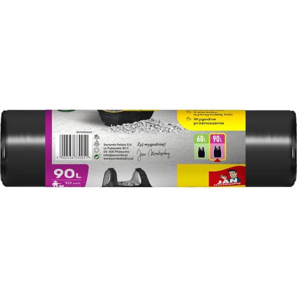 Jan Niezbędny worki LD budowlane 90L 10 sztuk Czarne
