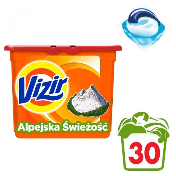 Vizir kapsułki do prania 30 szt. alpejska świeżość