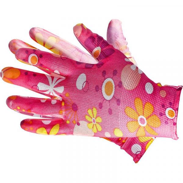 Rękawiczki ochronne w kwiatki rozmiar 7 - S (małe)