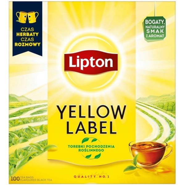 Lipton herbata czarna Yellow Label 100 torebek
