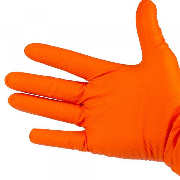 Mercator Medical Ideall Grip+ rękawice nitrylowe M 50 sztuk Pomarańczowe