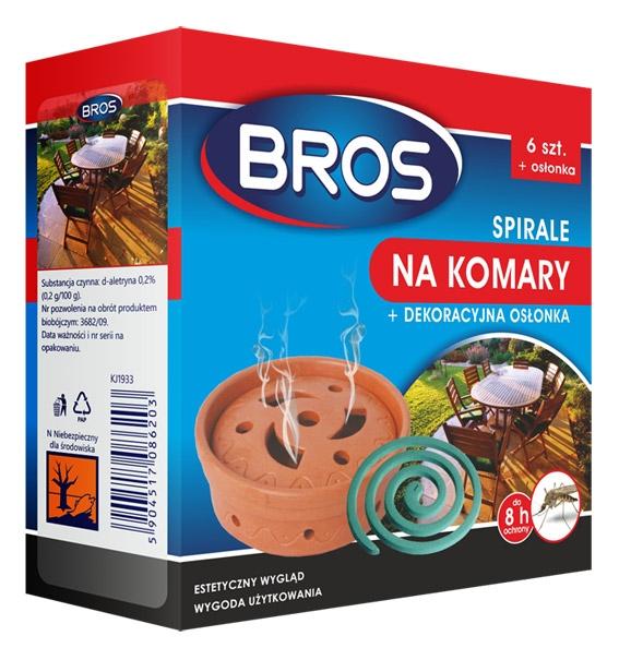 Bros spirale przeciw komarom 6 szt.+ osłonka ozdobna
