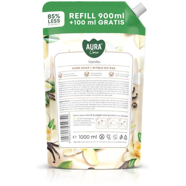 Bispol Aura mydło w płynie 1L Kremowa Wanilia zapas
