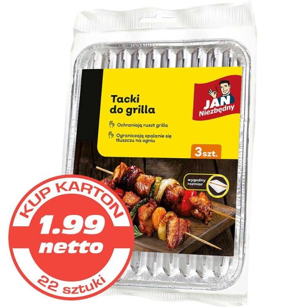Jan Niezbędny tacki do grilla 3 sztuki