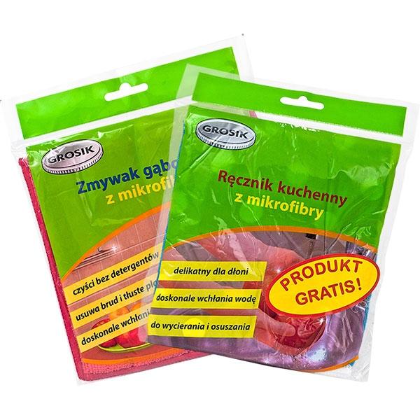 Grosik zestaw ręcznik kuchenny + zmywak gąbczasty GRATIS!