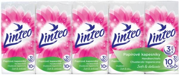 Linteo chusteczki higieniczne 3-warstwowe 10x10szt