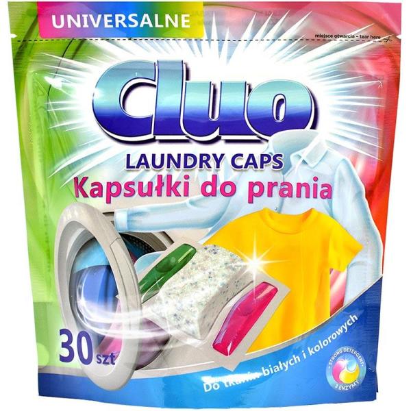 Cluo kapsułki piorące 3-komorowe 30szt. Uniwersalne
