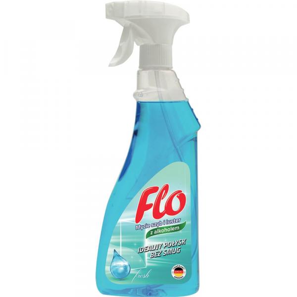 Flo płyn do szyb i luster z alkoholem 500ml spray