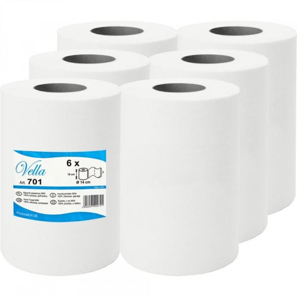 Vella ręcznik MINI biały celuloza 2-warstwowy 50 metrów 6 sztuk
