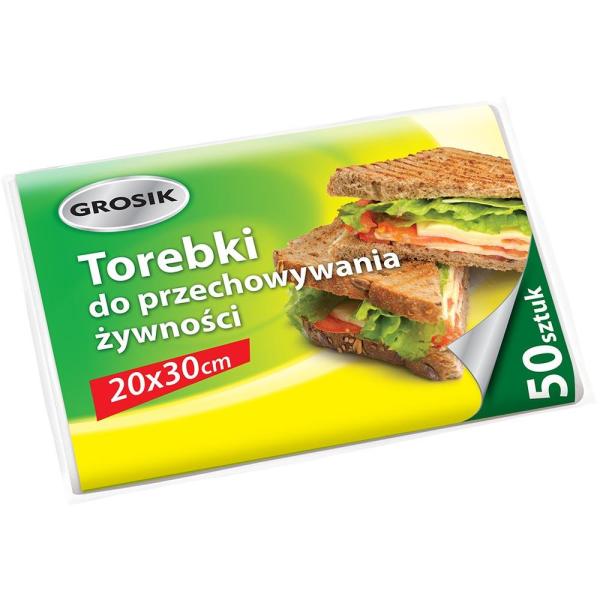 Grosik torebki do żywności 20x30cm 50 sztuk