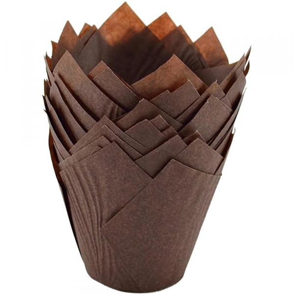Foremka na muffiny papierowa 160x50mm 200 sztuk Brązowa