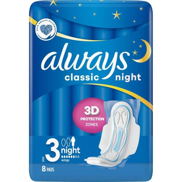 Always Classic Night podpaski 8szt