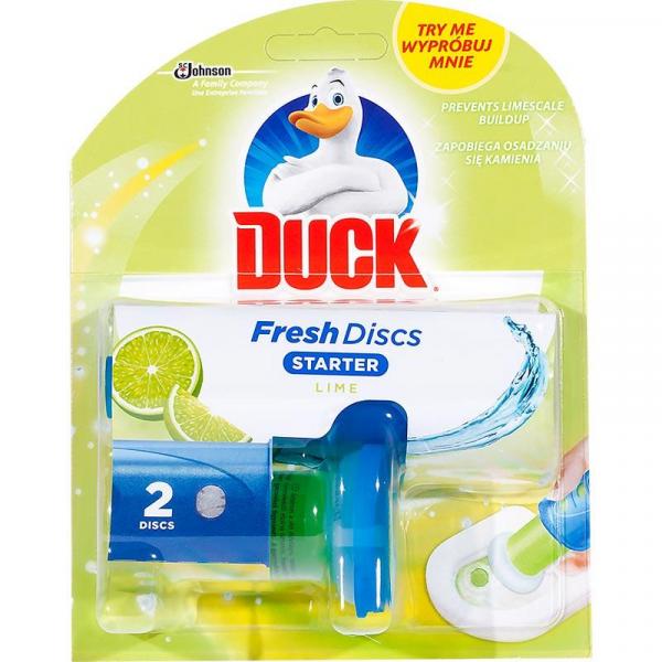 Duck Fresh Disc żelowy krążek do WC Starter Lime 2 discs

