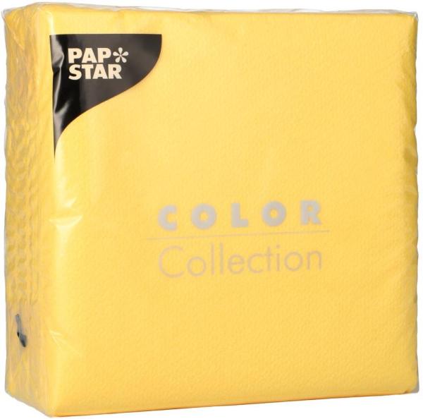 Papstar Color Collection serwetki 1-warstwowe 33x33cm 100szt. żółte