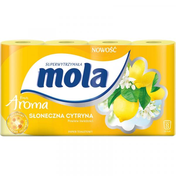 Mola Aroma papier toaletowy 2-warstwowy Słoneczna Cytryna 8szt.