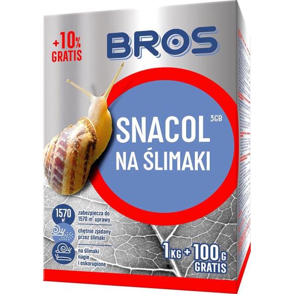 Bros Snacol 3GB preparat na ślimaki 1kg + 100g gratis
