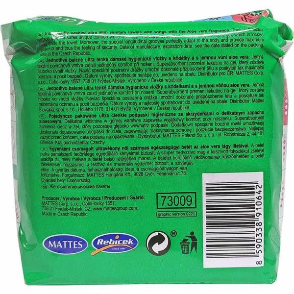Mattes Matte Aloe Vera podpaski higieniczne 9szt. ze skrzydełkami