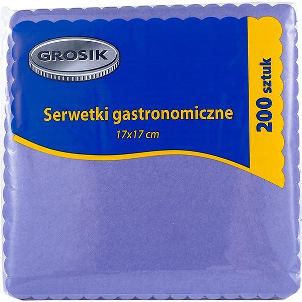 Grosik serwetki 17x17 200 sztuk fioletowe