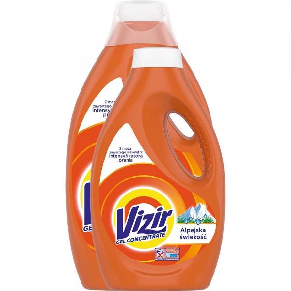 Vizir żel do białego DUO 2.2L + 1.1L Alpejska Świeżość
