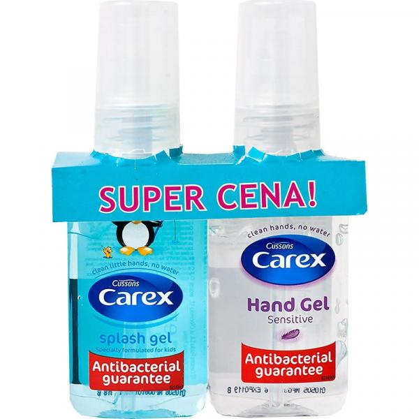 Carex żel antybakteryjny 2 x 50ml Splash /Sensitive