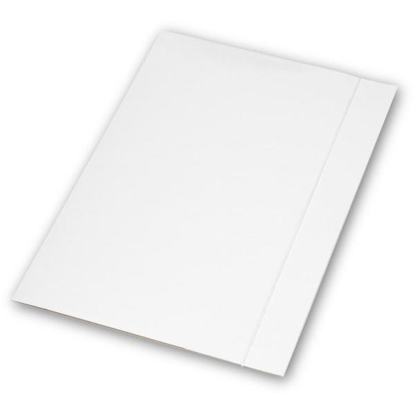 Teczka z gumką A4 kartonowa 25 sztuk biała