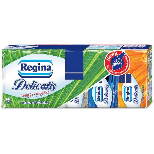 Regina chusteczki 4-warstwowe Delicatis 10x9 sztuk
