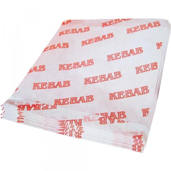 Koperta do kebabu foliowana duża 200 sztuk
