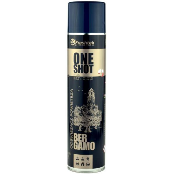 Freshtek One Shot odświeżacz powietrza w sprayu 600ml Bergamo 