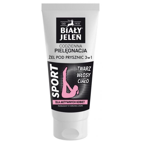 Biały Jeleń żel pod prysznic dla aktywnych kobiet 3w1 200ml
