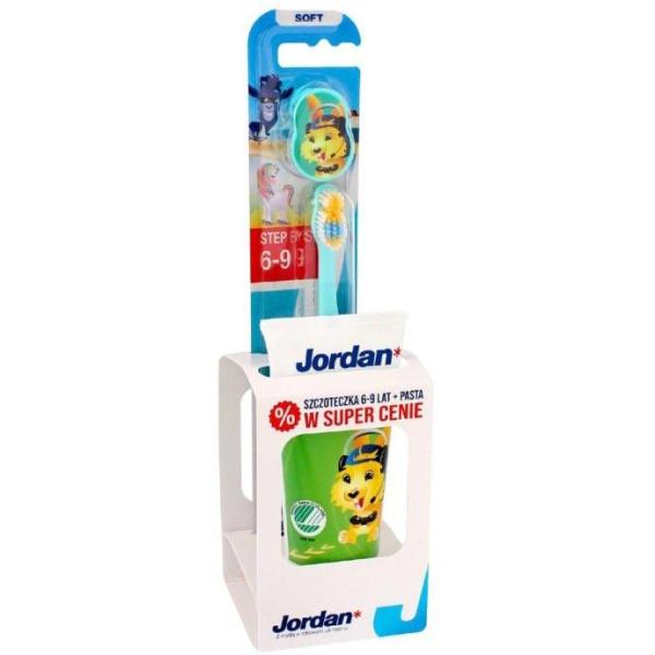 Jordan Junior 6-9 lat zestaw szczoteczka do zębów Soft + pasta 50ml 