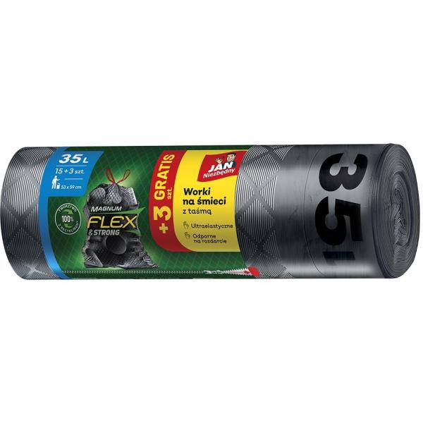 Jan Niezbędny worki z taśmą LD Magnum 35L 15+3szt.