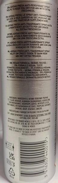 Adidas dezodorant antyperspirant męski Fresh 150ml
