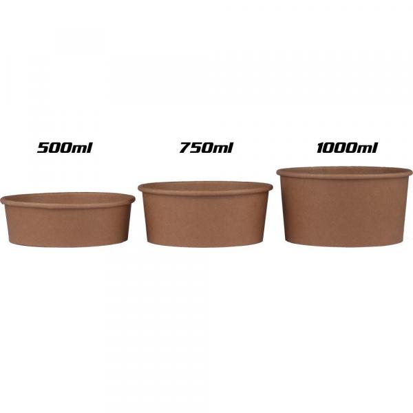 Pokepack pojemniki sałatkowe 1L Papierowe 50szt.
