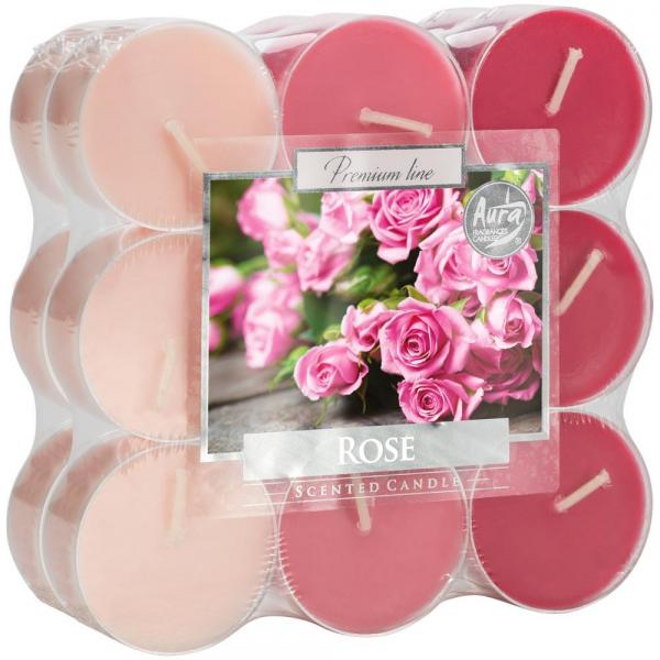 Bispol świeczki zapachowe pz19-78 18 sztuk Róża
