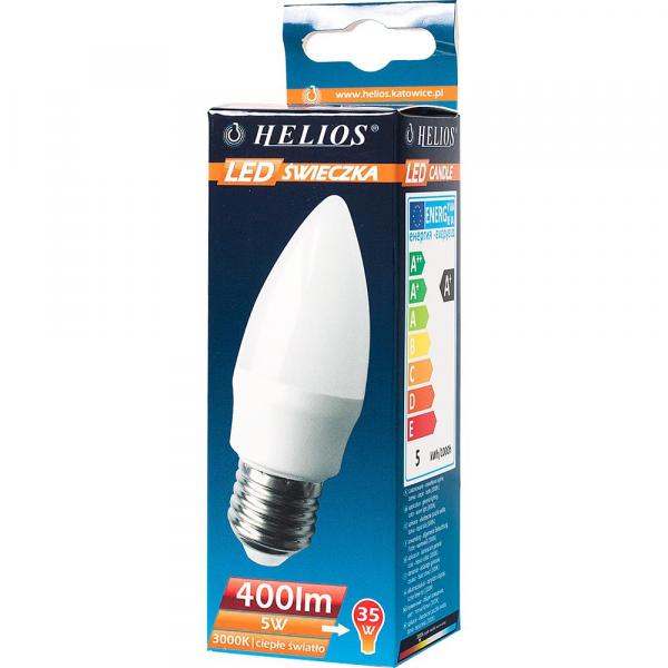Helios LED żarówka świecowa 230V 5W E27
