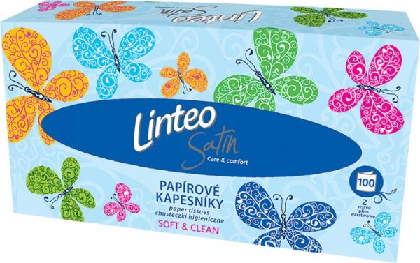 Linteo chusteczki higieniczne Satin w kartoniku 100 sztuk