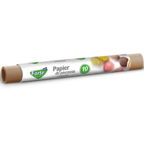 Forte+ papier do pieczenia w arkuszach 10 szt. rolka