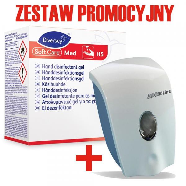 Soft Care MED H5 żel do dezynfekcji rąk + dozownik