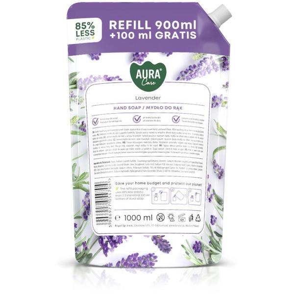 Bispol Aura mydło w płynie 1L Delikatna Lawenda zapas
