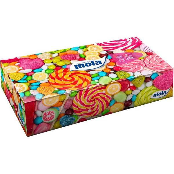 Mola chusteczki higieniczne w kartoniku dwuwarstwowe 120 sztuk