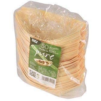 Papstar miseczka drewniana 14x8.2cm 50szt. łódka 84415
