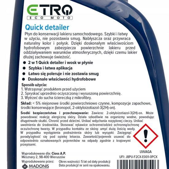Etro wosk ekspresowy samochodowy Quick Detailer 500ml spray
