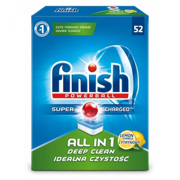Finish All in 1 tabletki do zmywarek 52 szt. cytrynowe