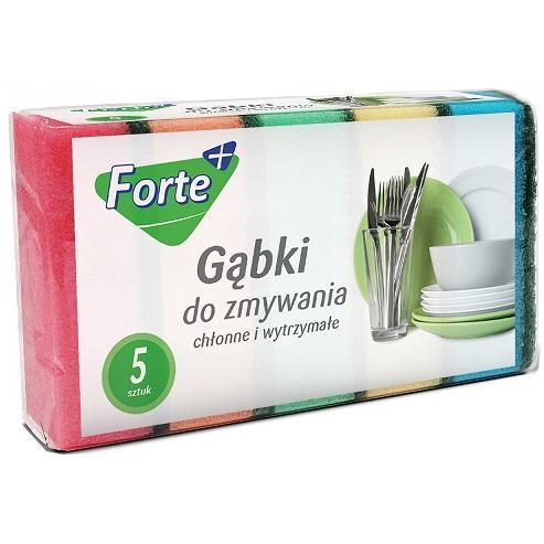 Forte+ gąbki do zmywania 5 sztuk