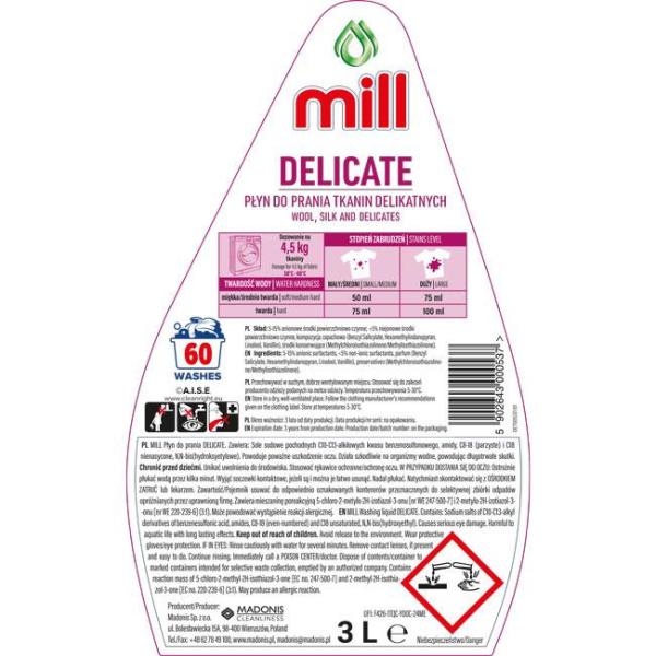 Mill płyn do prania Delicate 3L
