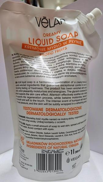 Velar mydło w płynie zapas 1L Egzotyczne Owoce
