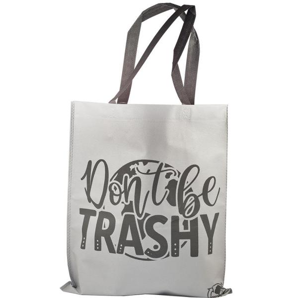 GAM torba zakupowa PP 36x41cm Don’t Be Trashy szara
