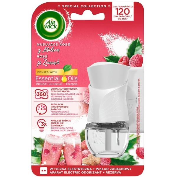 Air Wick elektryczny odświeżacz powietrza Musujące Rose z Maliną 